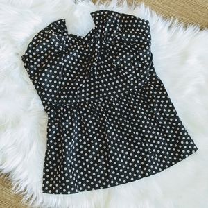 🌟2 for $35🌟Anthropologie Polka Dot Peplum Blouse